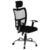 FABASIAN Ergonomic High Back Mesh Office Chair with Adjustable Headrest & Lumbar Support, Executive Computer Desk Chair with Armrests, Swivel Rolling Chair for Home Office