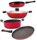 Nirlon Dishwsher Safe Non Stick Gift Cookware Set of 4 Pieces (FT13_FP11_DKD(J)_CS24)