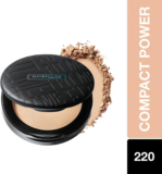 MAYBELLINE NEW YORK Fit Me Matte + Poreless Powder|16H Oil Control with SPF 32 +++ Compact(220, Natural Beige, 6 g)