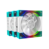 Ant Esports QuartzFlow 3-In-1 120mm ARGB Stackable Case Fan Kit with Forward/Reverse Switch and Wire Free Daisy Chain – White