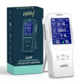Vabsy 8 in 1 Air Quality Monitor AQI CO2 TVOC HCHO Temperature Humidity Portable Indoor Outdoor Detector Alarm Device