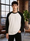 MK Digital Colorblock Men Round Neck Beige, Black T-Shirt