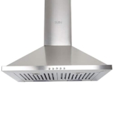 Glen Hood Aqua SS Kitchen Chimney 60cm | 1000 m³/hr Suction Capacity | Baffle Filter | Angular Pyramid Design | Push Button Controls | Silver Finish | 1-Year Comprehensive Warranty and 7-Year on Motor
