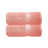 Sulfar 100% Combed Cotton, Quick Drying Highly Absorbent, Luxury Hand Towel Set (Pack of 2, 40 X 70 cm) Coral Pink