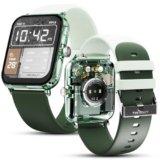 Fire-Boltt Ninja Phantom Smart Watch 1.83” Display, Transparent Clear Body Design, Bluetooth Calling, 120+ Sports Modes, Voice Assistant, AI Outfit Watch Face Smartwatch for Men & Women Shadow Olive