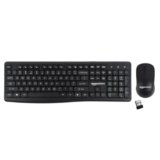 Amazon Basics Wireless Keyboard and Mouse Combo | 2.4GHz Wireless | Full-Size 104-Key Keyboard with ₹ Key | Low-Noise Typing | Compact Ergonomic Mouse | USB Receiver | Windows XP 7 8 10 11