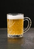 TIENER Italian Premium Glass Beer Mug | Pack of 1, 420ml | Beer Glasses Serve Ales and Lagers, Freezer Beer Mugs for Birthdays, Housewarming Parties (1, Design Beer Mug 420ML)