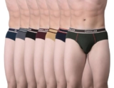 Dollar Bigboss Men’s Pack of 7 Combed Solid Cotton Brief with Anti-Microbial Odour Control (8905203758197_MBBR-04-MDSTE-PO7-CO1-S24_L) Assorted