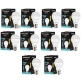 Panasonic Dura Saver 9W Bulb, B22 LED Bulb Base For Home & Office, 1 Year Warranty, Energy Efficiet, 6500K Cool Daylight (Pack of 10)
