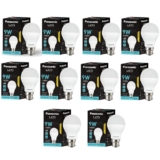 Panasonic Dura Saver 9W Bulb, B22 LED Bulb Base For Home & Office, 1 Year Warranty, Energy Efficiet, 6500K Cool Daylight (Pack of 10)