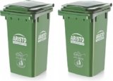 Aristo Plastic Manual-Lift Garbage Waste Dustbin with Out Wheel 90 LTR (Green & Green) COMBO