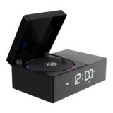 Zebronics 10W Portable Bluetooth v6.0 Speaker, Dual 5.2cm Drivers, 9hr Backup, Retro CD Design, 6 Ambient Sound Effects, TWS Support, Passive Radiator, Built-in Clock, Alarm & Call Function (Echospin)