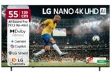 LG 139 cms (55 inches) NU87 AI Series Nano 4K Ultra HD Smart webOS VA LED TV 55NU870BPLA