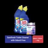 Sani Fresh Advanced Disinfectant Toilet Cleaner with Free Odonil 48g Liquid Toilet Cleaner(2 x 0.5 L)