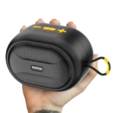 Dubstep Pop 1210 Portable Bluetooth Speaker | 12W Loud Sound, Deep Bass with XBASS, 16 Hrs Playtime, TWS Stereo Pairing, 52mm Driver, Splash-Resistant, Carry Strap (Black)