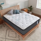 Springtek Eurotop Hybrid Latex Mattress | Euro Top 6 Inches Pocket Spring Queen Size Gadda | GOLS CERTFIED Natural PINCORE Dunlop Latex |78×60 Inch