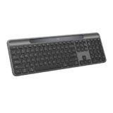 Logitech Signature Slim Solar+ Wireless Keyboard, Solar and Artificial Light Powered, Durable Battery That Lasts up to 10 Years, Customizable Keys, Bluetooth