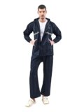 LUX VENUS Reflecting Design Tapping Rain Suit for Men Navy
