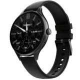 Fire-Boltt Phoenix Air Smart Watch 1.26” Round Display, Rotating Button, Wireless Charging, Ultra Lightweight Metal Body, Bluetooth Calling, Smartwatch with Silicone & Mesh Steel Straps Carbon Black