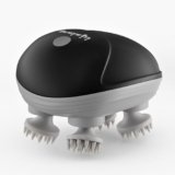 Lifelong Rechargeable Electric Head & Scalp Kneading Massager, 4 Speed Modes, Handheld Portable Head Massager for Hair Growth, Deep Clean and Stress Relieving, (LLM1270, Black)