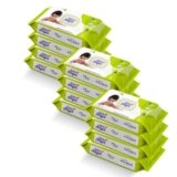 Little Angel Super Soft Cleansing Baby Wipes Lid Pack, 864 Count, Enriched with Aloe vera & Vitamin E, pH balanced, Dermatologically Tested & Alcohol-free, Pack of 12,72 count/pack