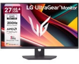 LG 27G610A 68.4 cm (27 Inch) Ultragear QHD (2560×1440) IPS Gaming Monitor, 1ms (GtG), 200Hz, sRGB 99%(Typ.), Anti-Glare, HDR10, AMD FreeSync™, DP, HDMI X 2, Tilt/Swivel/Height/Pivot Adjustable(Black)