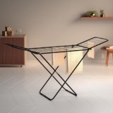 amazon basics Premium Cloth Drying Stand – 3-Way Folding, 42 Feet Total Length, 20 Rails, Lightweight (Black)