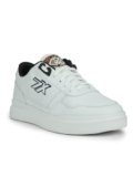 Liberty Leap7x NICOLAS-1E Lacing Casual Sneakers for Men with EVA Sole|PVC Upper|Memory Foam Insole|Stylish & Comfortable|Breathable, Lightweight & Flexibility|Shock Absorption (White – 44 EU)