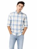 Youth First Men’s Cotton Blend Casual Shirt | Regular Fit Solid Full Sleeve Button Down Collared Shirts | Comfortable Formal Office Business Casual for Men
