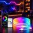 Desidiya 200 LED Waterfall Curtain String Lights 3x2m Multi Color 8 Lighting Modes, Adjustable Brightness, Memory Function, 10 Hanging Strands, Indoor & Outdoor Use