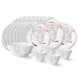 Larah by Borosil Boro Fluted Series Opalware Dinner Set | 27 Pieces for Family of 6 | Microwave & Dishwasher Safe | Bone-Ash Free | Crockery Set for Dining & Gifting | Plates & Bowls | White