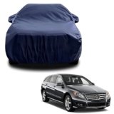 Sulfar 100% Water Resistant Car Body Cover Compatible with Mirror for Mercedes Benz RClass (Triple Stitched, Full Bottom Elastic, Navy Blue)