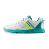 Hundred PitchStrike Cricket Shoes|Multi-Surface Grip with TerraSpike Outsole|Energy Layer Midsole|Lightweight, Breathable | Ideal for Turf, Ground & Hard Surfaces (White/Turquoise/Lime Green;UK 5)