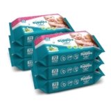 Amazon Brand – Supples Baby Wet Wipes | 432 Wipes | 72 Wipes x 6 Packs | Enriched With Aloe Vera and Vitamin E | Alcohol-Free and Paraben-Free | Pure Water-Based formulation