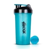 FitBox Sports Supplements Shaker Bottle for Protein, Pre – Post Workout 700ml (Blue)