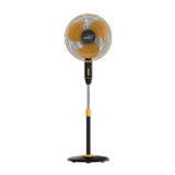 V Guard Gatimaan Pro HSP N High Speed Pedestal Fan | 3 Adjustable Fan Speeds | Rust Resistant ABS Body | Powerful 2100 RPM Motor | Orange Black | 40 cm (400mm)
