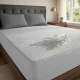 MollisHomes Mattress Protector King Size, 72×72 Inches, Light Grey