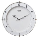 Ajanta Plastic Step Movement Round Wall Clock (White, 25.7 X 25.7 X 3.6 Cm) – Analog
