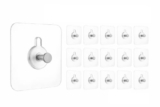 Zista 20 Pcs Self Adhesive Hooks for Secure Wall Hanging – Versatile 6mm Nail Hook for Photo Frames Hooks, Clocks, and More – Transparent, Heavy-Duty, No-Drill Solution