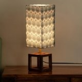 ExclusiveLane ‘Paisley-Carved’ Mango Wooden Table Lamp for Bedroom Living Room Home Decoration & Bedside Lamp Bed Lamps for Side Table Side Lamp for Bed Room (39.5 Cm, Without Bulb, Handcrafted)