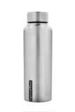 Signoraware Aqua Single Walled Stainless Steel Bottle | Airtight & Leakproof | Compact & Lightweight | Perfect for Office, Gym, School & Travel Use | Easily Fits Into Backpacks (1 Ltr | Steel)