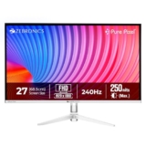 Zebronics 27 Inch FHD Gaming Monitor, 240Hz Refresh Rate, 1ms MPRT, Anti-Glare Display, 250 Nits, 16.7M Colors, Built-in Speakers, HDMI, DP, Bezel-Less Design, Speakers, Wall Mountable (EA27)