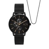 Armani Exchange Black Watch AX7162SET