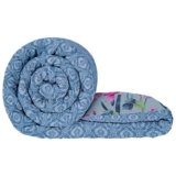 MollisHomes Double Bed Comforter Blankets for Winter | Microfiber | 180GSM 220×250 cm | Light Blue & Pink & Houndstooth Pattern | Bedding Blanket for Winter Double Size | Dohar | Quilt | Duvet