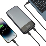 ZEBRONICS EnergiPOD 27R3 Power Bank, 27000 mAh, 100W, PD 3.0 Type C, Rapid Charging, Outputs – Dual Type C | USB A, LED Display, Auto Protections, Flight Friendly, Made in India (Black+Grey)