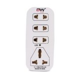 Digiway 3 + 1 Multiplug with LED Indicator, 4 Universal sockets, (Beige_Pack of 1)