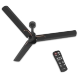 Polycab Wizzy Neo DLX 1200mm 5-Star BLDC, Remote Ceiling Fan for Living Room | 55% Energy Saving, High Air Delivery, 7 Speed Setting | 3-yr Warranty【Galaxy Black】
