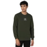 Spykar Men Rifle Green Blended Slim Fit Full Sleeve Round Neck Plain Casual Sweatshirt