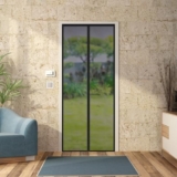 Amazon Brand – Solimo Fiberglass Magnetic Mosquito Net Screen Door – Hands Free Mesh Partition | Auto-Closing Insect Screen to Keep Bugs Out (210×100 cm, Grey)