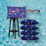 fulffystyl Microfibre Sleeping Pillow Pack of 5 Abstract SOFT(Blue)
